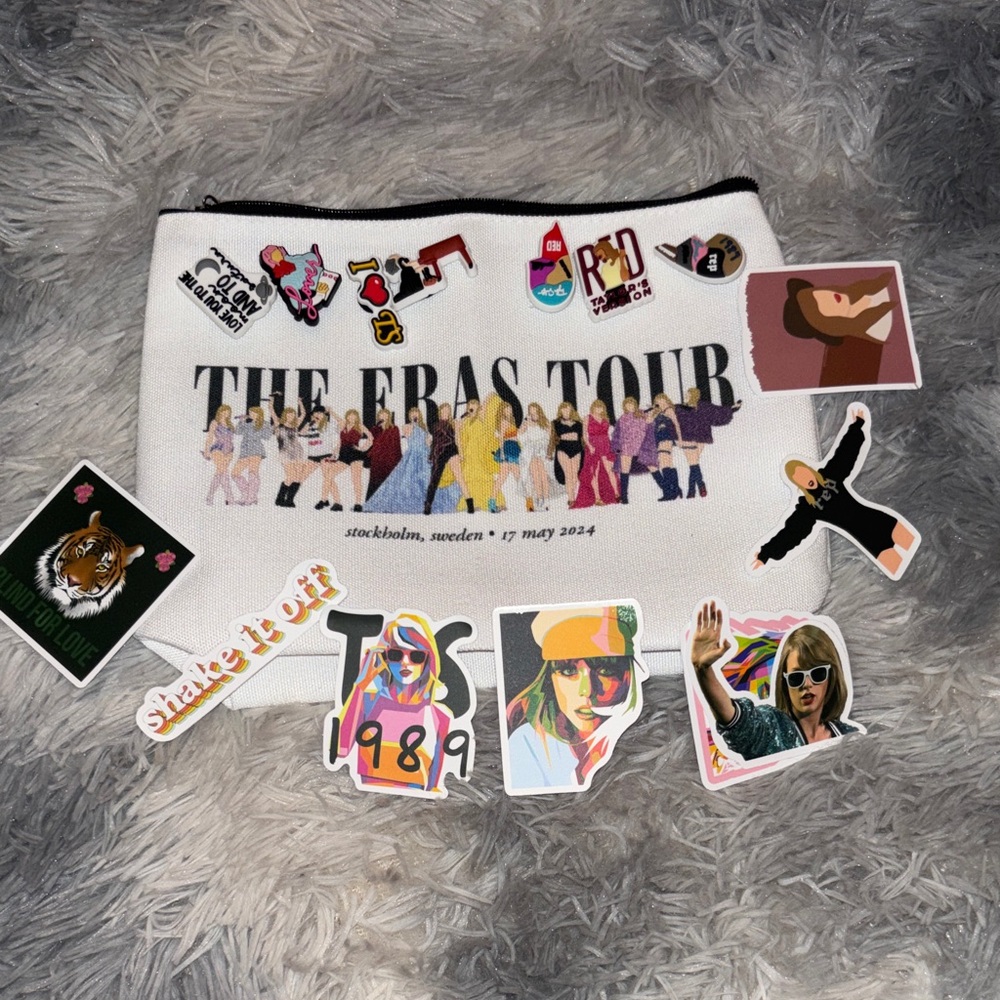 Eras Tour Pouch with Stickers & Jibbitz Shoe Charms NEW